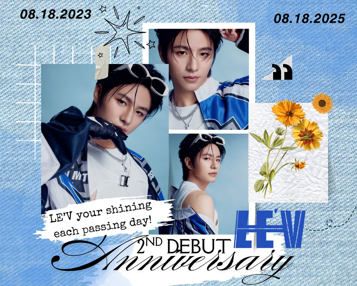 <a href="/LEV_Official_/">LE'V</a> "Happy 2nd debut anniversary, LE'V! Two years of slaying the stage &amp; inspiring us with your music. We're so proud of your growth &amp; talent. Here's to many more years of creating unforgettable memories. 

 2 YEARS WITH LE’V  
#LEV_2nd_Debut_Anniversary 
#王子浩0818出道两周年快乐