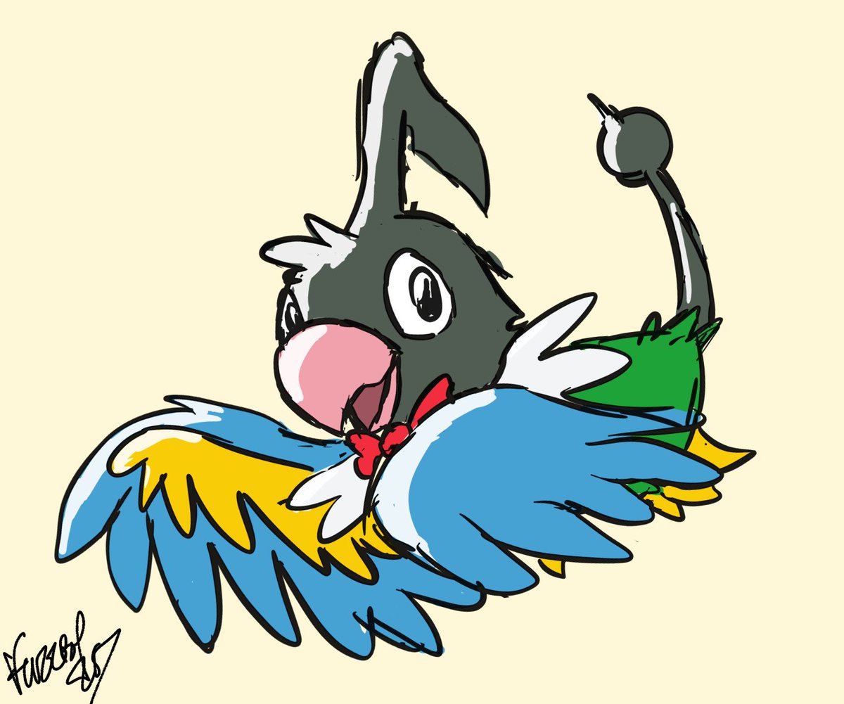 Fuzzbyroo's tweet photo. Quick birb.
#chatot #ペラップ https://t.co/uf4J114Li5