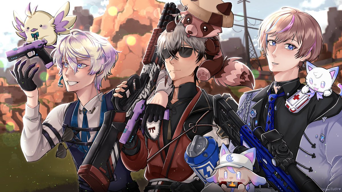 Chopcon Trio 💜❤️💙 
#PICLAWSSO #RyomArt #Seiblue  #clawssets #RyomAssets #thumbneible