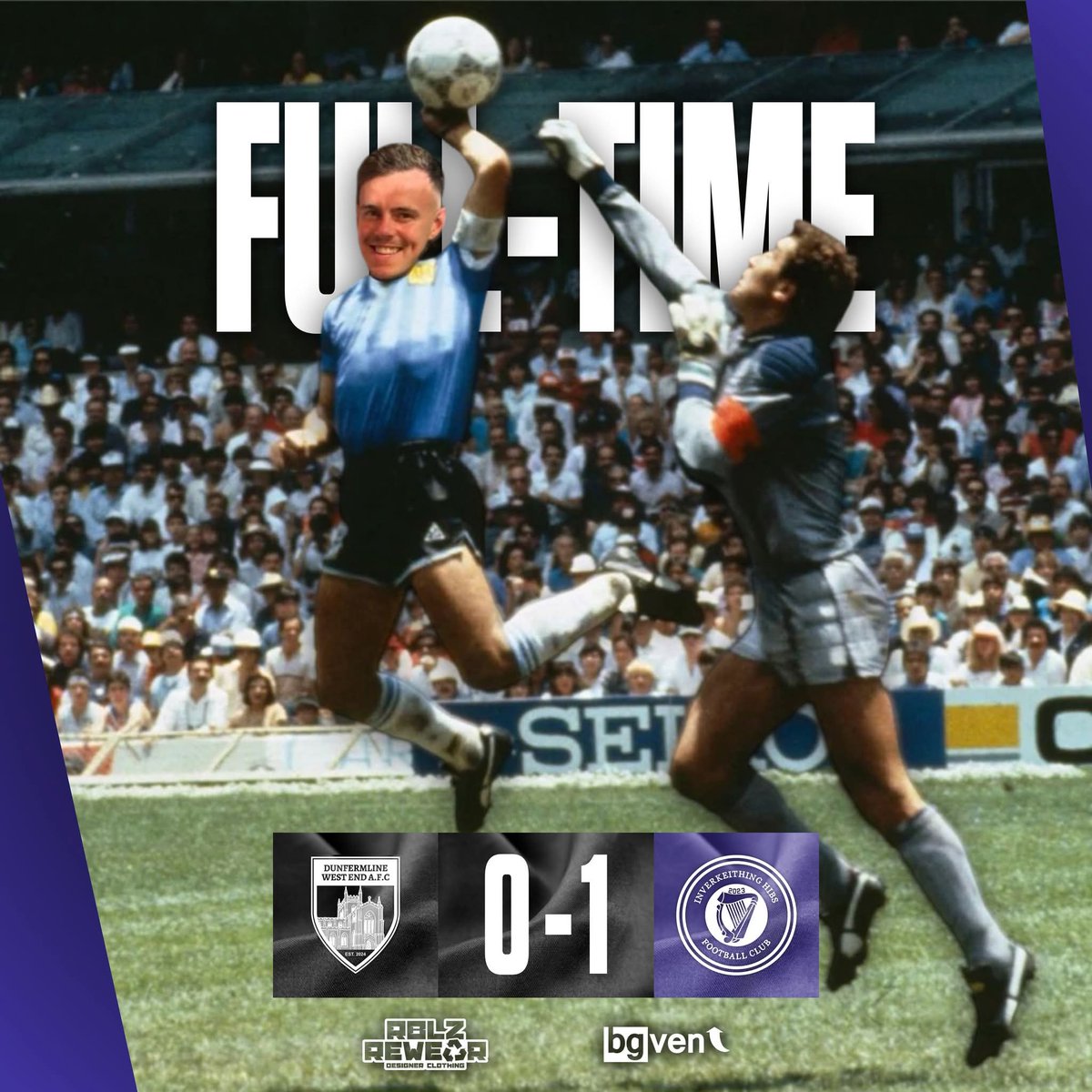 FULL TIME

Dunfermline West End AFC 0-1 Inverkeithing Hibs AFC

Well it wasn't pretty but we come away with the win after a tough game of volleyball. 

Goals &amp; Assists
Baz ⚽
Tommy 🎯
Grant ⭐️

MTD 🟢🟣