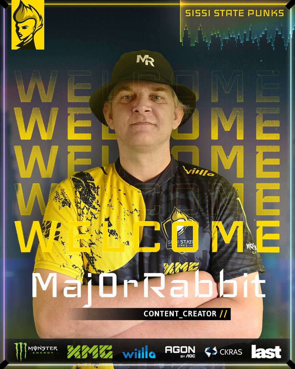 SISSI STΛTΞ PUNKS (@sissistatepunks) on Twitter photo We're thrilled to announce the newest addition to our Content Creator Team!
Please give a warm welcome to a veteran of German esports, <a href="/Maj0rRabbit/">Jörg Jakob</a>! 🤘
In addition to his content, he'll also be hosting SSP watch parties for our Counter-Strike team! 💛
Make sure to check out his We're thrilled to announce the newest addition to our Content Creator Team!
Please give a warm welcome to a veteran of German esports, <a href="/Maj0rRabbit/">Jörg Jakob</a>! 🤘
In addition to his content, he'll also be hosting SSP watch parties for our Counter-Strike team! 💛
Make sure to check out his