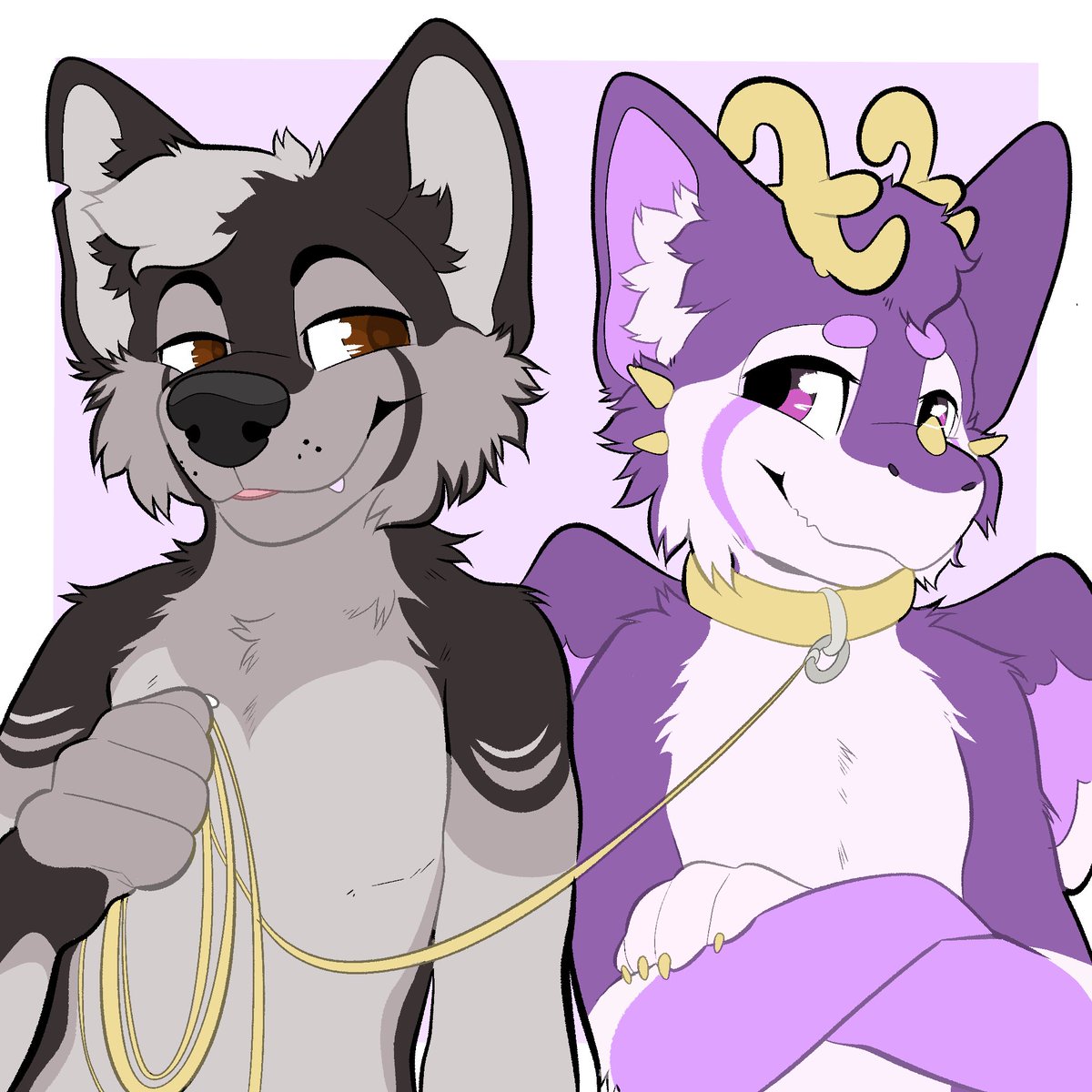 slowly getting through my leashed YCH’s!

slots are still open for these —
 £25GBP each!
🧷submit a comm form here: 
docs.google.com/forms/d/1k7Cjy…