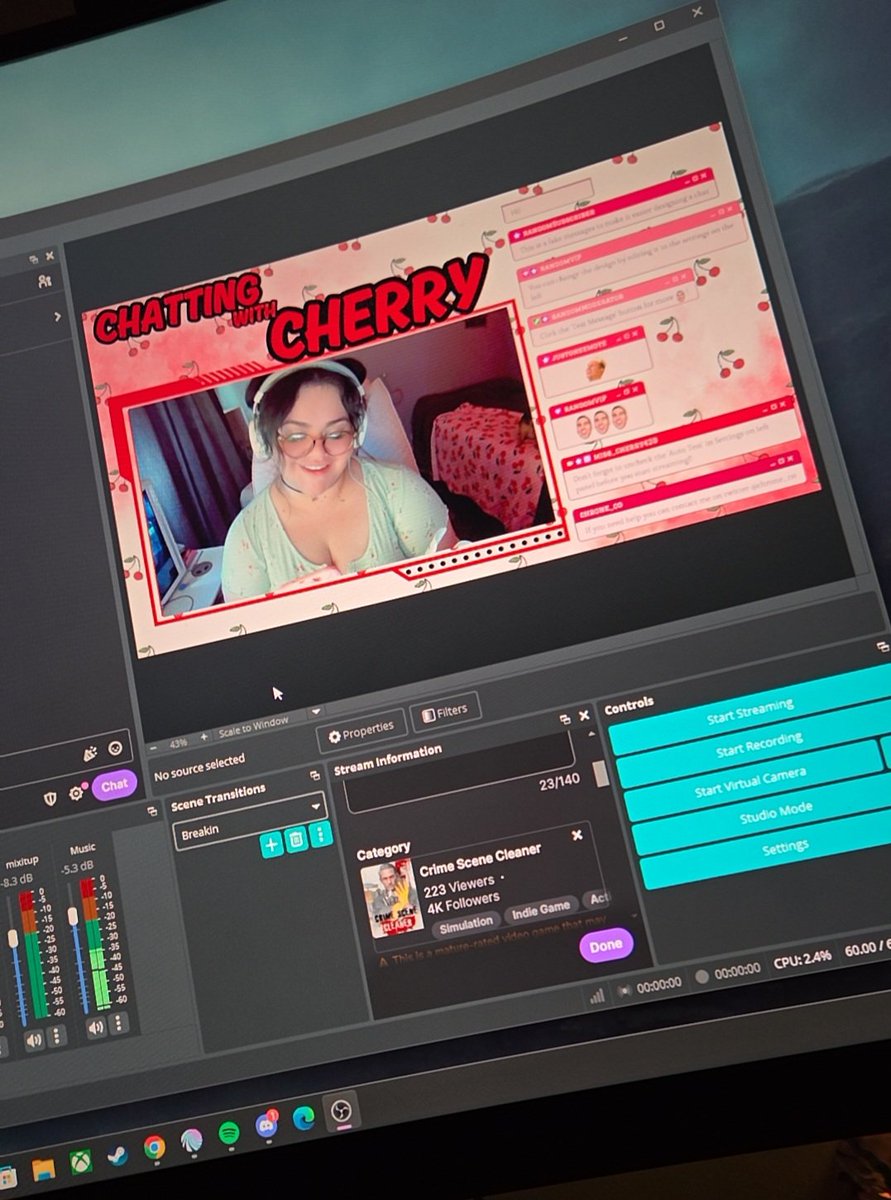 Come hang out, get comfy we are cleaning and listening to music. Maybe something else who knows 🤭