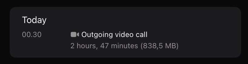 Sudah gilaaa... vidcall smpek hampir 3 jam...