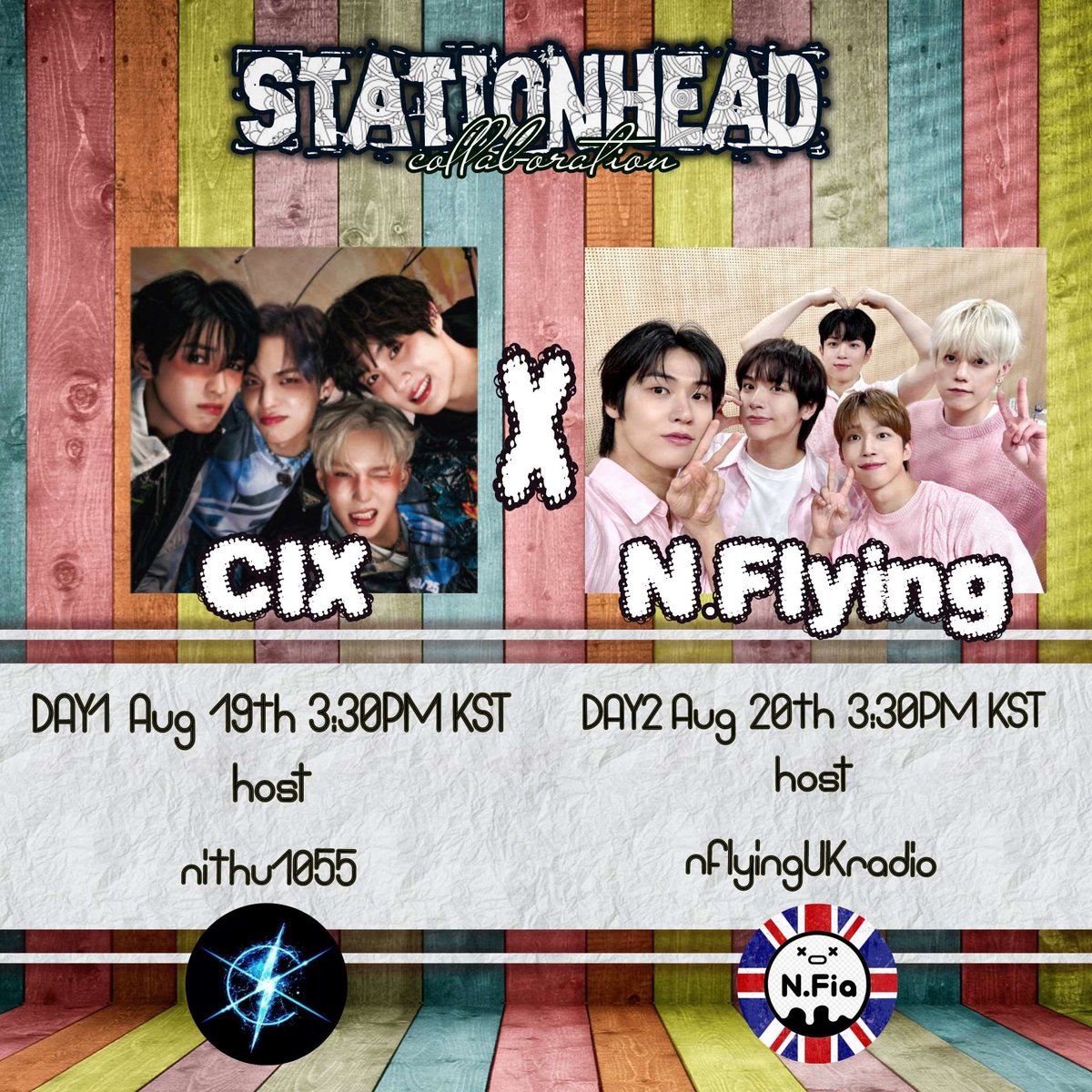 N.Flying stations on stationhead are on air everyday
Find us <a href="/nflyingukradio/">nflyingukradio 😊</a>
And <a href="/nflyingradio/">N.Flying Radio 🐧📻</a>

stationhead.com/nflyingukradio

Join us for the collab with CIX station 
on 19 th and 20th Aug at 07.30am BST