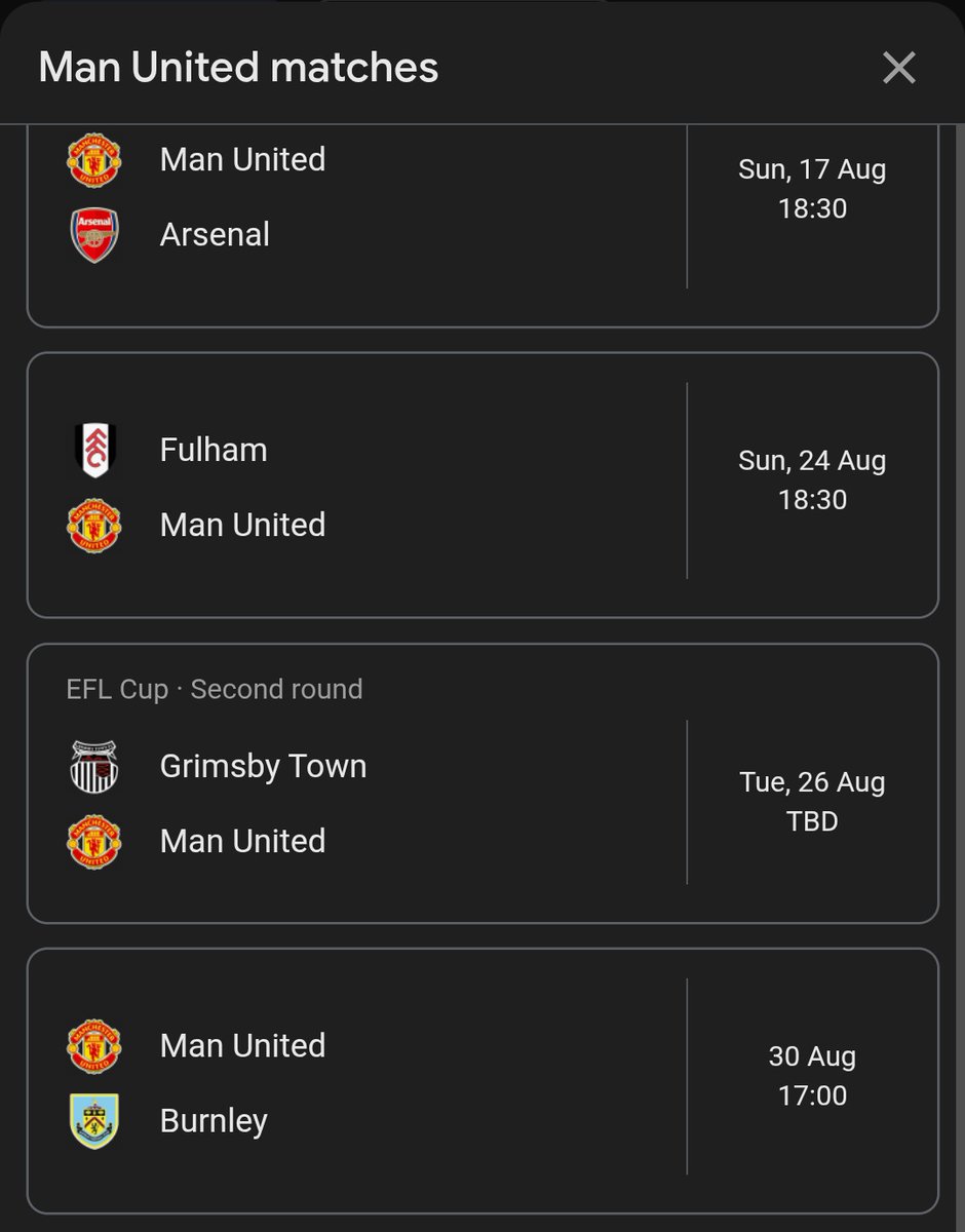 Manchester united back to back next matches 💀💀