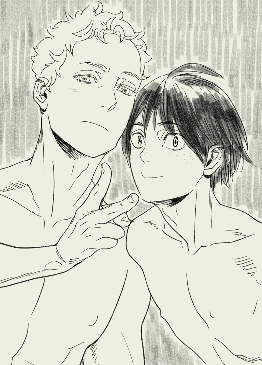 2発した後のリア充カプ自撮りみたいな🌙⛰絵
月曜日がんばろ☆