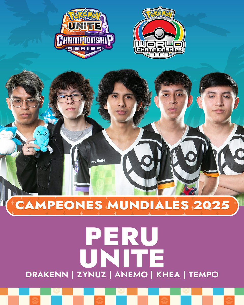 Pokémon UNITE Championship Series LATAM (@unitelatam) on Twitter photo ¡SOMOS CAMPEONES DEL MUNDO!
VAMOOOOOOOS <a href="/Peru_GG/">PERÚ ✈️ 🇺🇸</a> 🫂
#PokemonUNITE | #UNITEesports ¡SOMOS CAMPEONES DEL MUNDO!
VAMOOOOOOOS <a href="/Peru_GG/">PERÚ ✈️ 🇺🇸</a> 🫂
#PokemonUNITE | #UNITEesports