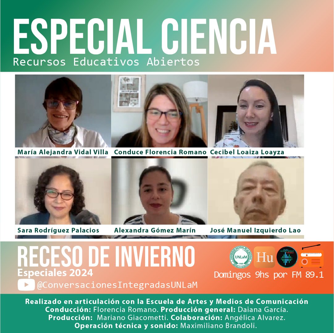 Los REA: claves para una educación inclusiva, colaborativa y sin fronteras.🌎 Invitados expertos de 🇲🇽 🇪🇨 🇨🇴 🇨🇱 🇨🇺 compartirán hallazgos y experiencias.
📚 ¡Sumate al diálogo por una educación abierta y transformadora! #REA #EducaciónAbierta en <a href="/integradosru/">Integrados - Conversaciones Integradas UNLaM</a>
