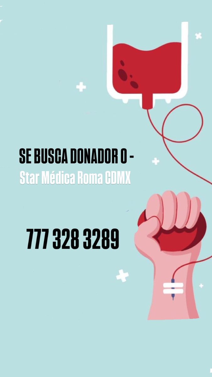 #URGENTE #CDMX #Sangre tipo O- para Guillermo José Sánchez Alarcón en el Hospital Star Médica Roma.
Contacta al: 777 328 3289.

#DonaEnVida #DonaConAmor