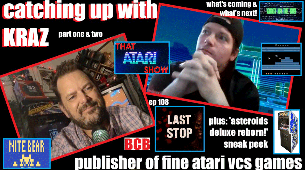 ballistikcoffee's tweet photo. MON 8/18 on a special edition of #ThatAtariShow! #KRAZProductions returns 2 catch us up on the awesome #indiegames he's published on the #AtariVCS! Incl. #LastStop, #GhostontheRun & more! Plus: '#AsteroidsDeluxe Reborn!' sneak peek! 7p MT! #Atari Link: https://t.co/FAPJyc4jbw https://t.co/HKOTvuUvCZ