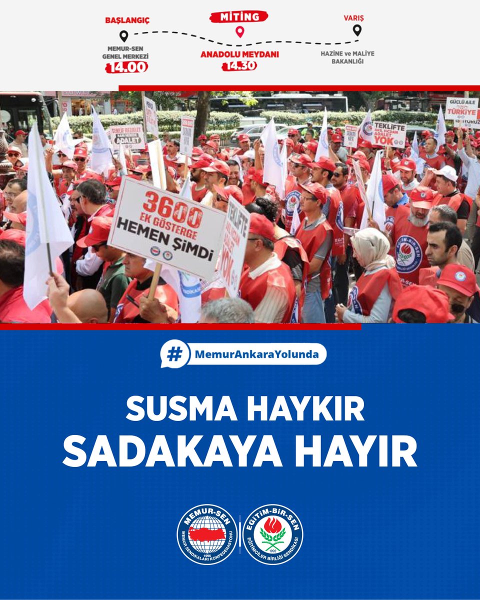 Susma haykır, sadakaya hayır. #MemurAnkaraYolunda