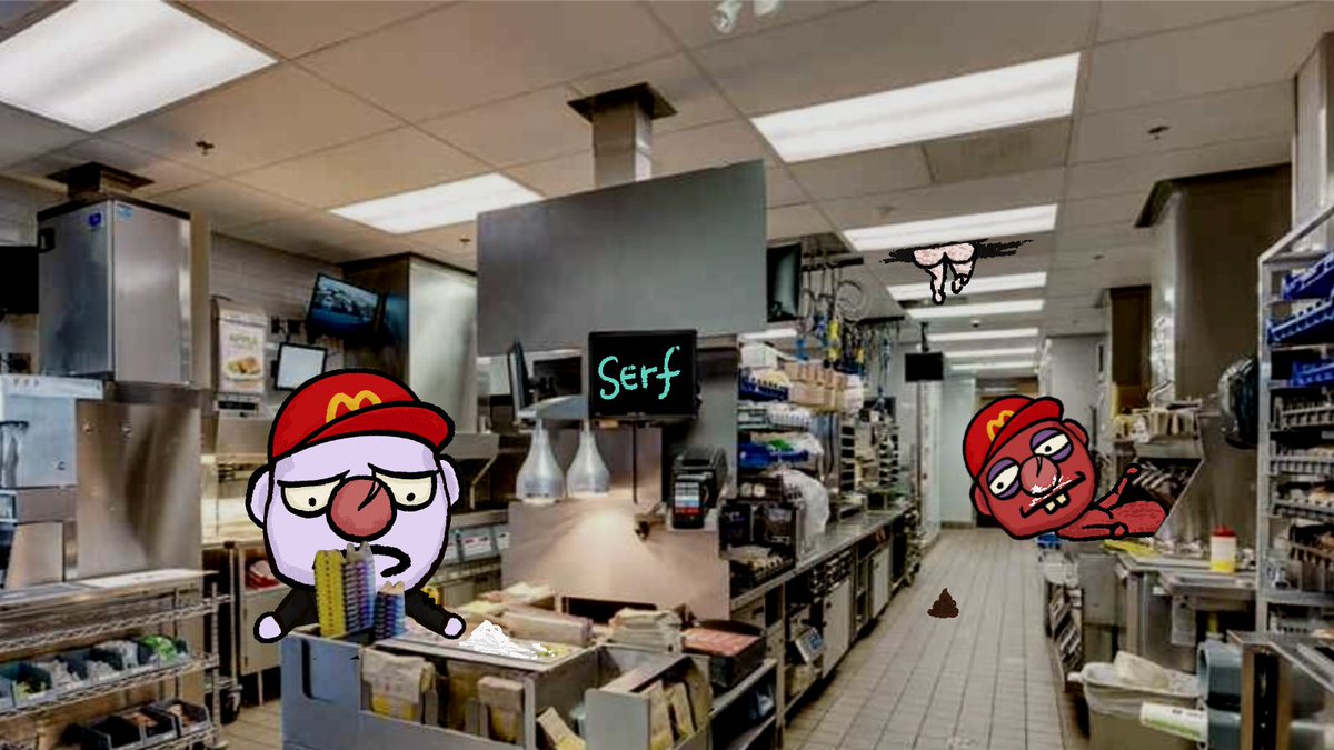 Many of you are flipping cheeseburgers like the dirty little serfs you are. Next stop, Pezza Hut. 

Keep working for that $SHET 💩