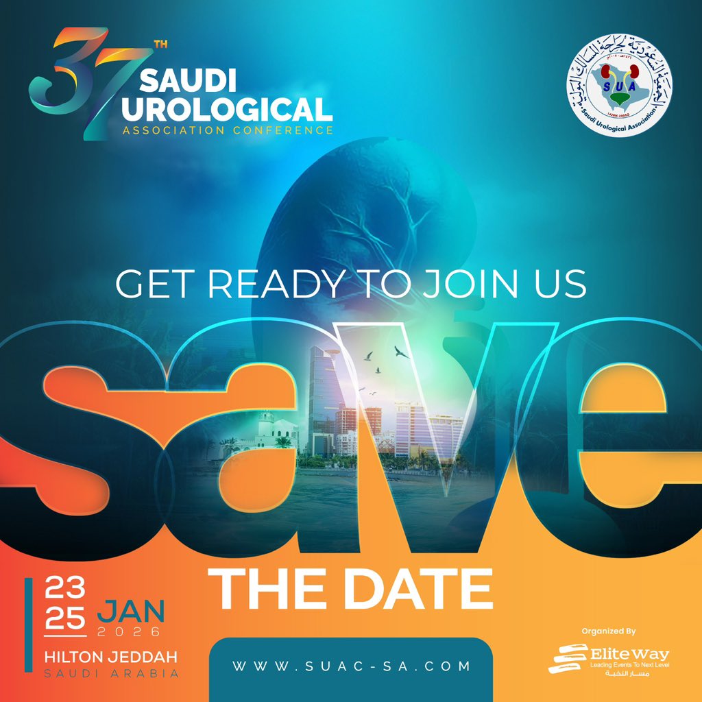 ✨ A Mega Urology Conference Like No Other! 

✨Saudi Urological Association Conference 2026

More than 1,300 urologists and healthcare professionals under one roof.
- Cutting-edge lectures across all specialties.
- World-class speakers sharing the latest breakthroughs.
- Endless