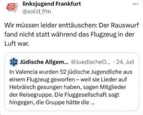 Die Linkspartei ist ein antisemitischer Drecksladen.