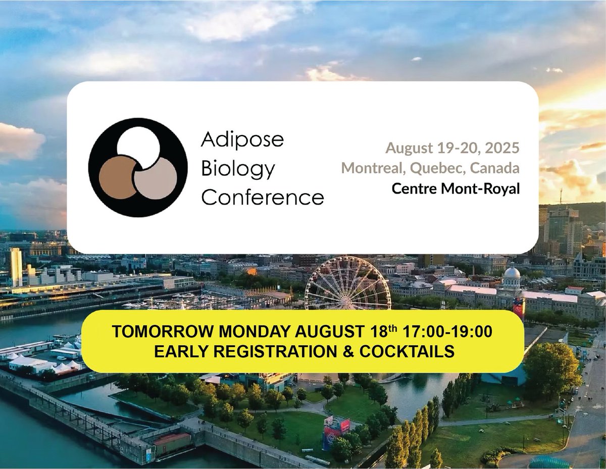 FINALLY! 🔥 See you all TOMORROW, Monday August 18th at 17:00 for early registration and cocktails. Download the full #AdiposeBiology Conference program here: adiposebiology.com/program
Get ready for #ABC2025 with us! <a href="/SableSys/">Sable Systems International 🐭🐀🧝🏼‍♀️</a> <a href="/kazaklab/">Lawrence Kazak</a> <a href="/beaudrj/">Jacqueline Beaudry</a> <a href="/sung4400/">Hoon-Ki Sung Lab</a>
