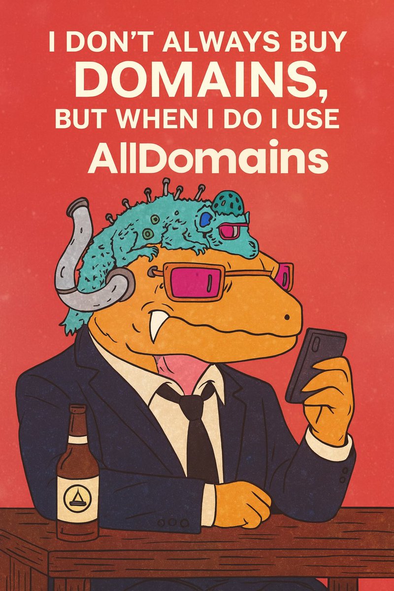 Good Morning!

Make sure you secure your .solana (and many more) with AllDomains!

Big things on the horizon and you do not want to miss out!

Link in bio!