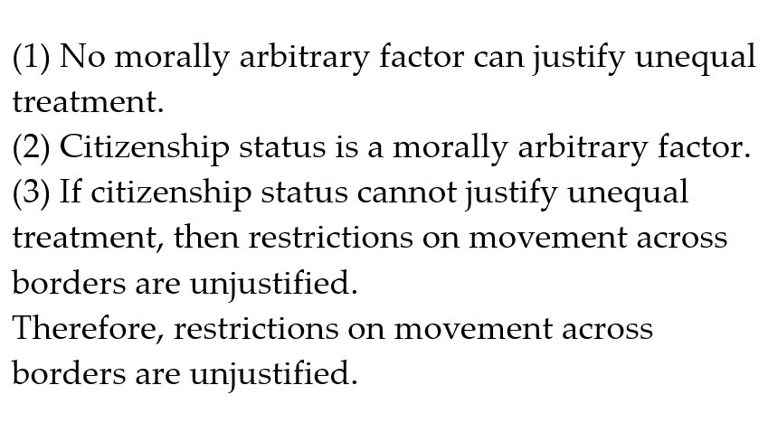 WeeklyArgument's tweet image. Open Border Argument from Arbitrariness