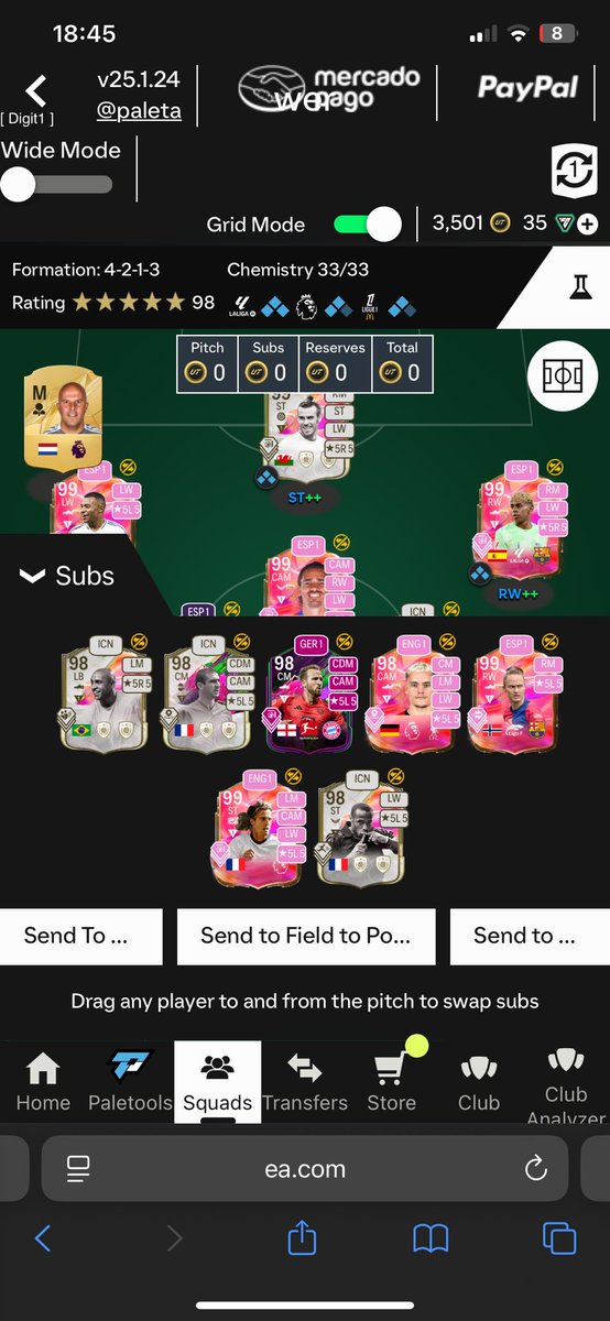 Nearly done blanc need gullit r9 and Messi we good