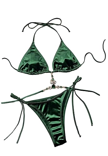 fpswifey's tweet photo. Ahhhh I just got Falainetee Women's Satin 2 Piece Rhinestone Bathing Suit High Waisted Swimsuit Bikini Set - Medium - Green for my birthday from Canada via Throne💖💖 Thank you so much😭😘 https://t.co/ZK4m62dg64 #Wishlist #Throne https://t.co/Gira2QI46B