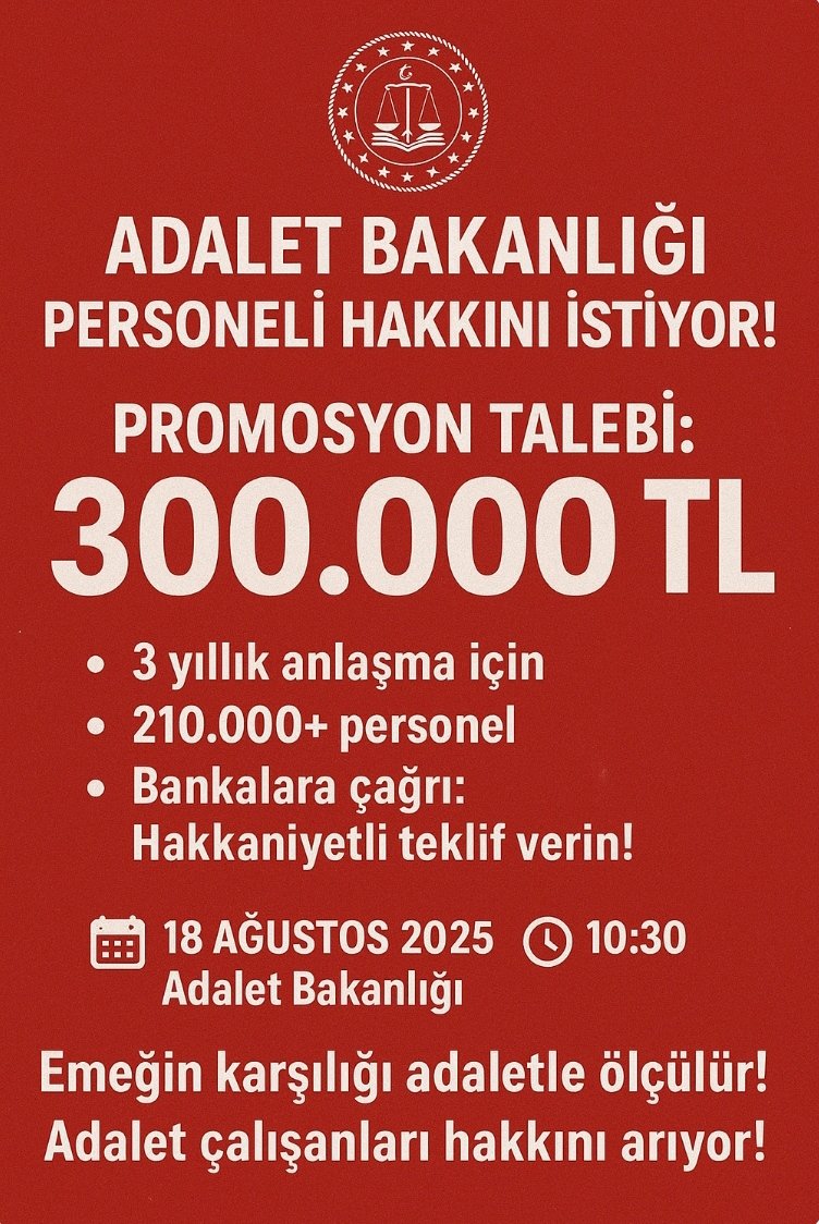 #AdaletBakanlığıTekSes300Bin