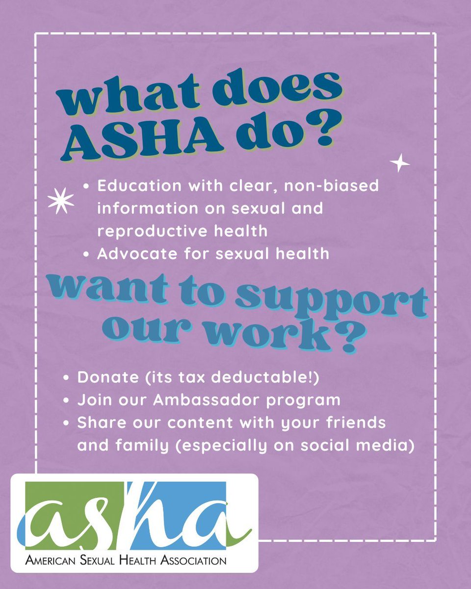 So what does ASHA do? How can you support ASHA's work? 
Learn more at our website ashasexualhealth.org/who-we-are/wha… 
#NonprofitDay #NationalNonprofitDay #Support #activisim #nonprofit