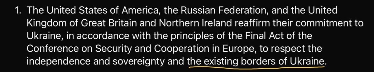 olex_scherba's tweet image. Chapter one of the 1994 Budapest memorandum.
International law is dead.