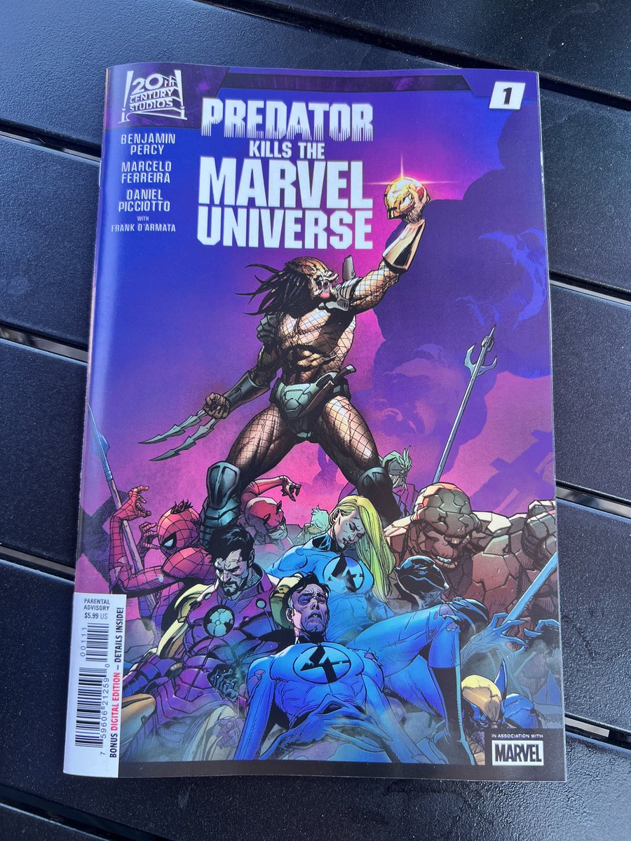 And when I’m not writing comic book crossovers, I’m reading them. The series title is no lie! Nothing is held back in Predator Kills The Marvel Universe and nobody is safe. What a great first issue!