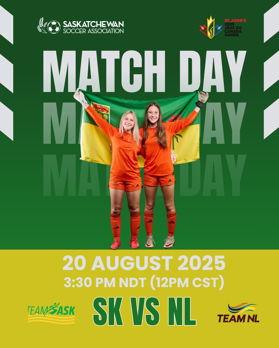 It's MATCH DAY!

Game 2 vs Newfoundland
Wednesday, August 20 at 3:30pm NDT (1pm CST)
WATCH&gt;&gt;&gt;canadagames.ca/summer-videos-…