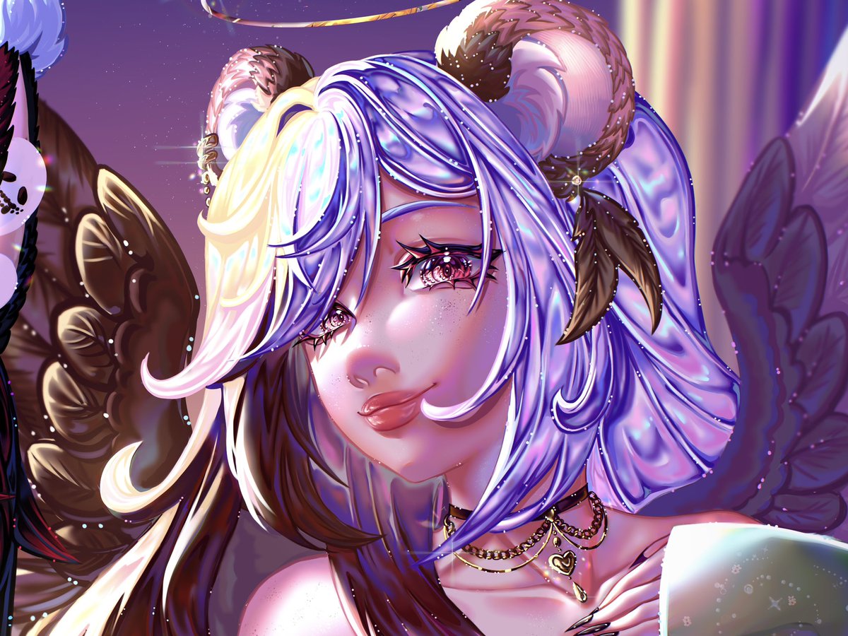 Commission for the lovely <a href="/Trinochii/">† Trin †</a> &amp; <a href="/Rezzyuma/">Rezzyuma🩷🪶</a> ❤️🕷️🩷🪶
Thanks for the comm, pookie🥹🫶

#digitalart #art #Commission