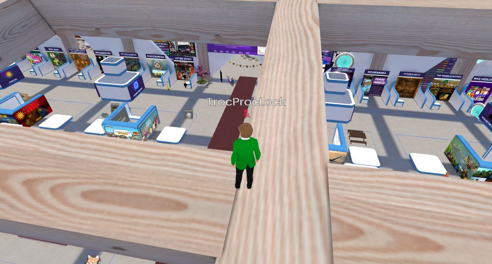 TrocProcLock's tweet image. While @ArtistByron  had to take a break from live streaming at @thenftopia ... His Bouncer is never NOT watching over his booth!

 #NFTOPIA5  #firstclasstraceur