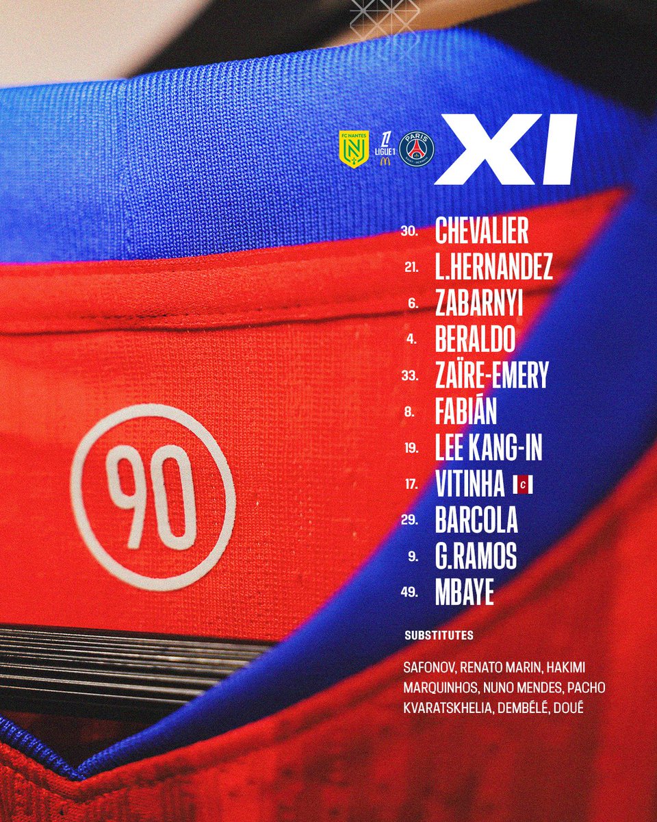 ChevalierVibes's tweet image. 🚨 Lucas Chevalier est 𝗧𝗜𝗧𝗨𝗟𝗔𝗜𝗥𝗘 face au FC Nantes ! ✅