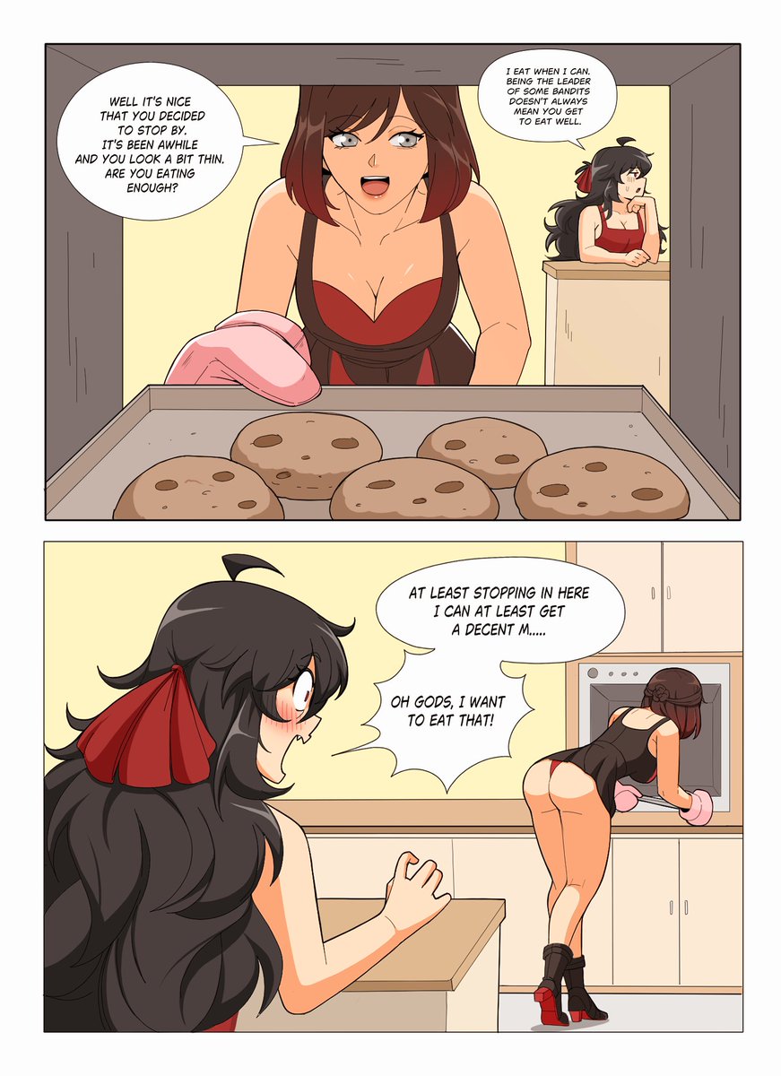 yellow_nicky's tweet photo. Summer and Raven: The Unexpected Dinner 👀

Short comic commission done for my dear friend Sprattacus 💕
#RWBY #sapphic https://t.co/NXhDvtlEsx