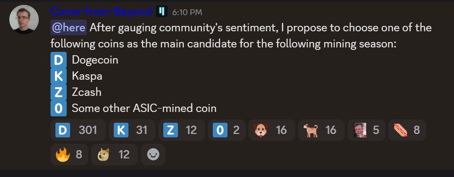 <a href="/SonOfATech/">Son of a Tech</a> The #Qubic community has chosen #Dogecoin.