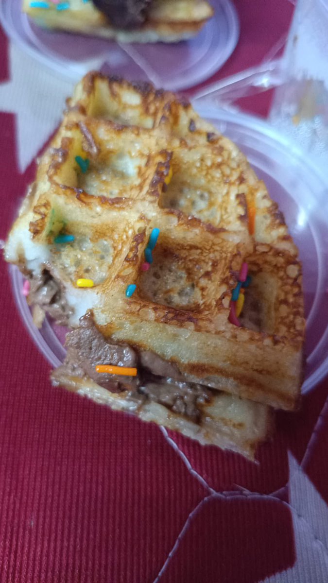 Aaxyxx's tweet photo. i order 2 waffles frm swiggy and got uncooked waffles and it was doughy and i rise a complaint and i talk with customer care and ask for a replacement and they said not possible, u can get compensation and sent email for it and i snt mail without any enquire they reject @Swiggy https://t.co/uOUHDfeJzq