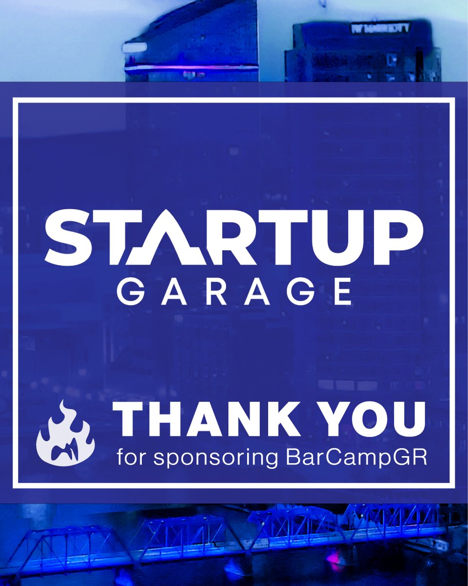barcampgr's tweet photo. Startup Garage has been a great partner &amp; interlocutor with Calvin Uni this yr &amp; we are proud to have them join us as a sponsor

Startup Garage empowers faith-driven early-stage entrepreneurs to grow, innovate, and create impact through mentorship, community, and hands-on support https://t.co/fuWnqYgCrf