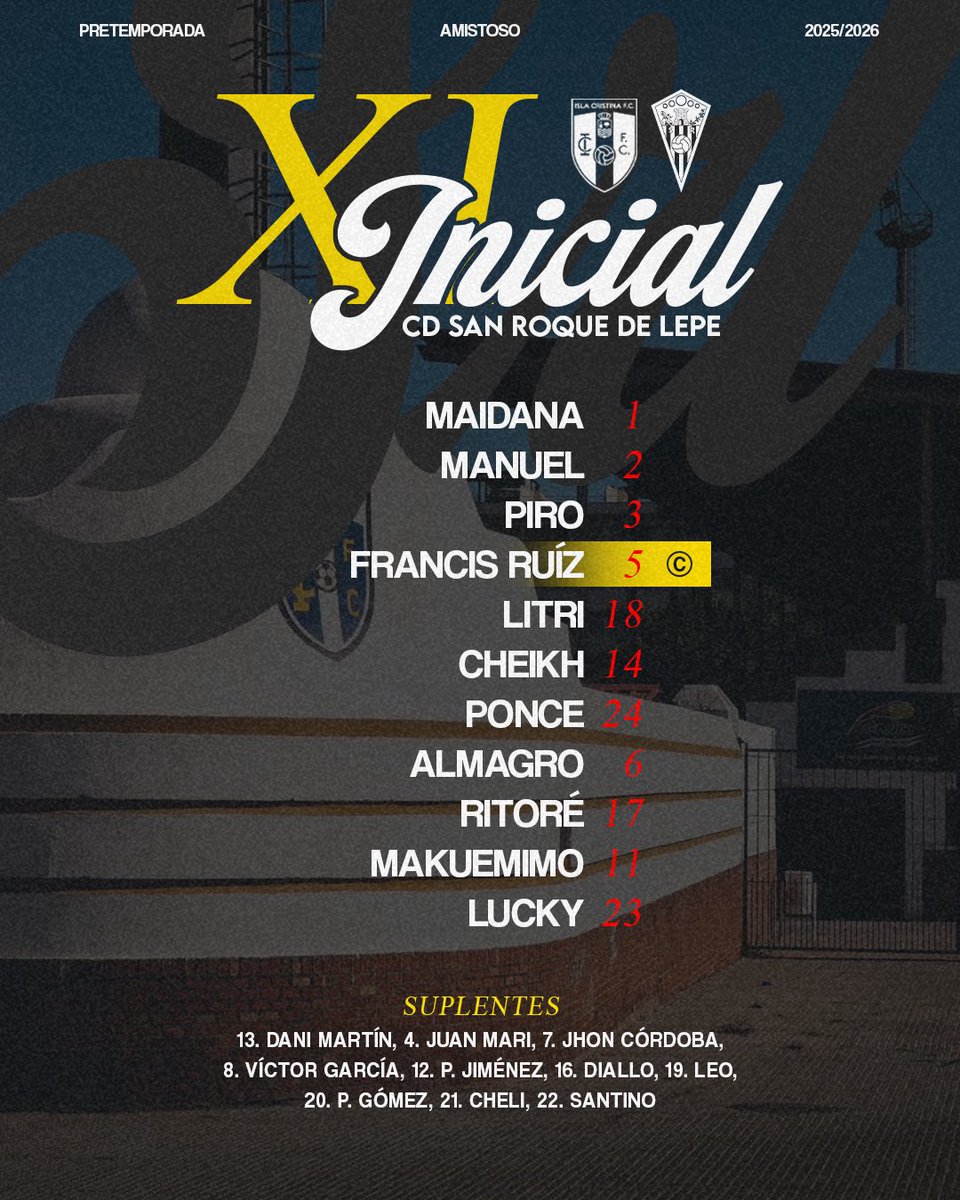 💛⚔️ ¡Este es nuestro XI para hoy!