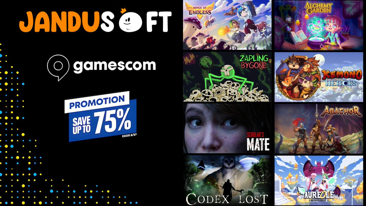 🎉 The #Gamescom Sale has landed on PlayStation Store!

💸 Save up to 75% on some of our best indie titles for PS4 and PS5!

Hurry, offer ends August 27! 🔥🎮

👇 See all discounted games here 👇
jandusoft.com/playstation-ga…

#PlayStationDeals #PS4 #PS5 #GamingSale