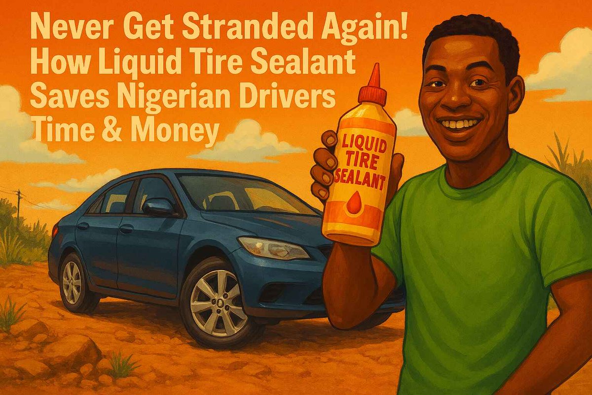 SpotDem's tweet photo. Never Get Stranded Again! How Liquid Tire Sealant Saves Nigerian Drivers Time &amp; Money

Please follow the link below to read more:
https://t.co/9lPL0Z2CGv

#TireCare #NigeriaDrivers #NoMorePunctures #CarMaintenance #LagosRoads #AutoFix #NaijaDrivers #RoadSafety https://t.co/ytC7xUf9dE