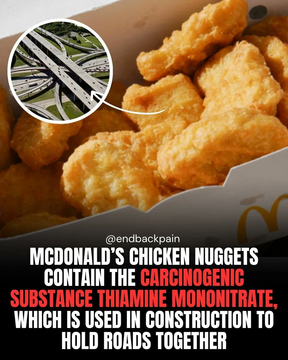 Concerns are rising about additives in fast food, like thiamine mononitrate in McDonald's chicken nuggets. While it's a B1 vitamin fortifier, its industrial uses have sparked safety fears. What do you think? @mcdonalds, we’re waiting for your response! 🤔 #FastFoodSafety