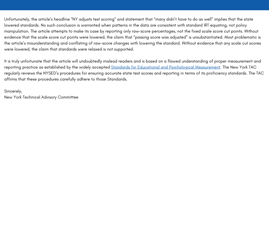 The tabloids say New York is lowering standards. Here’s what the experts actually say.