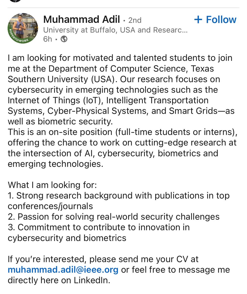 ObengCosmos's tweet photo. Talented  students to join the Department of Computer Science, Texas Southern University (USA). https://t.co/ZsCo7SWoJa