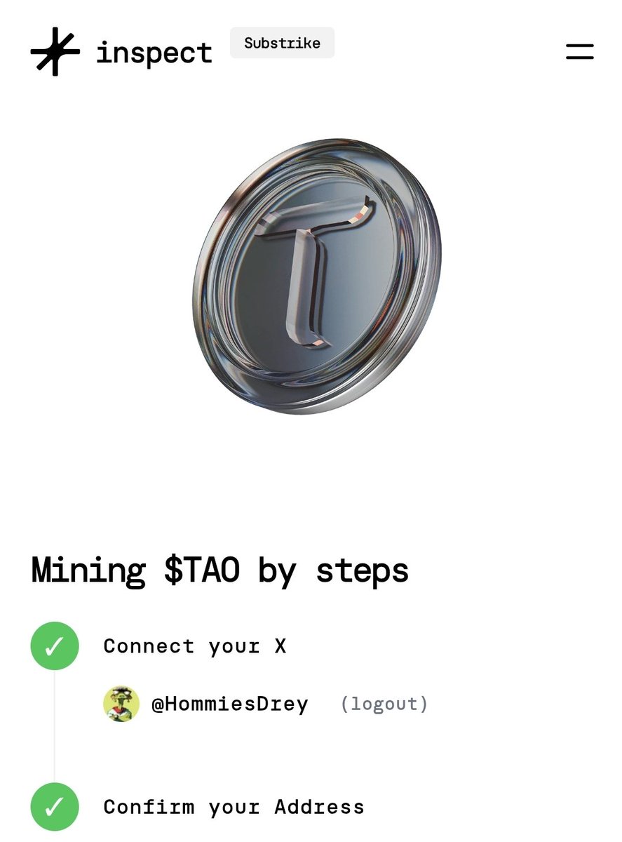 AnsariAzmi6's tweet photo. Join $TAO mining at @inspectxyz by Posting a tagging them on Ex .there is no any rule how you write about them but nicely.join this revolutionary project where 1 $TAO is more then 360$ right now.
Dive in
https://t.co/s2quXk1YoC https://t.co/gczGvjfk43