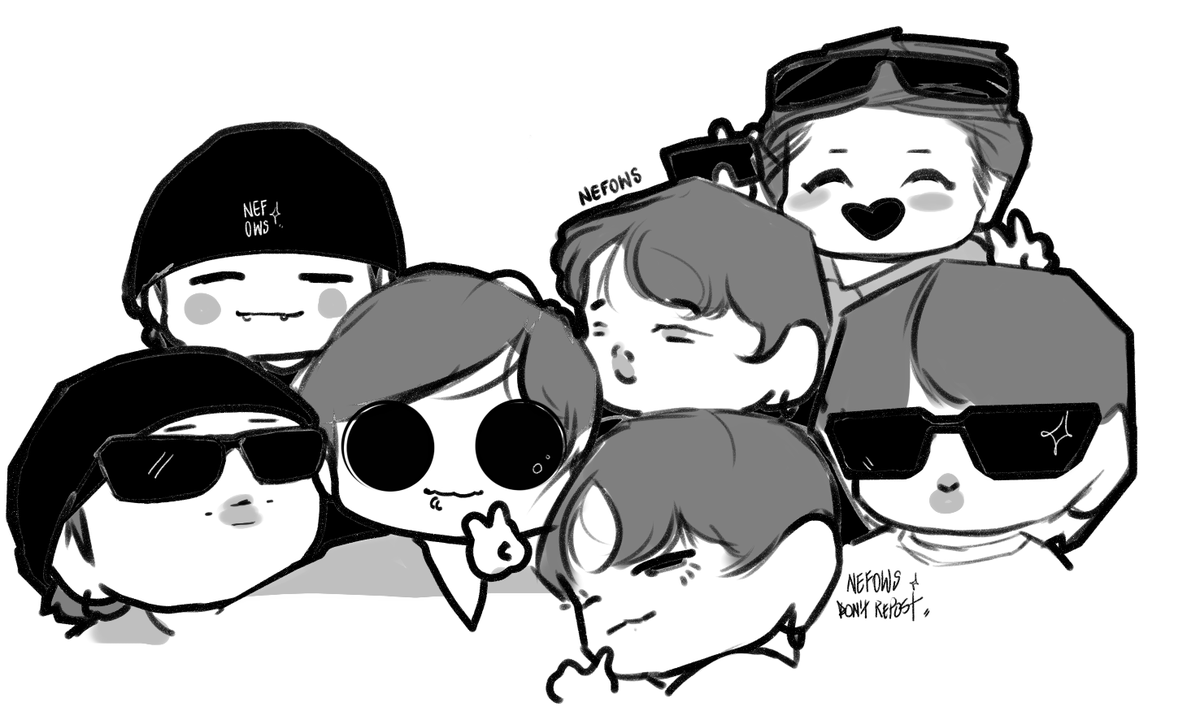 yoongeesus's tweet photo. OT7 Weverse Live! #btsfanart https://t.co/TDKASP129t