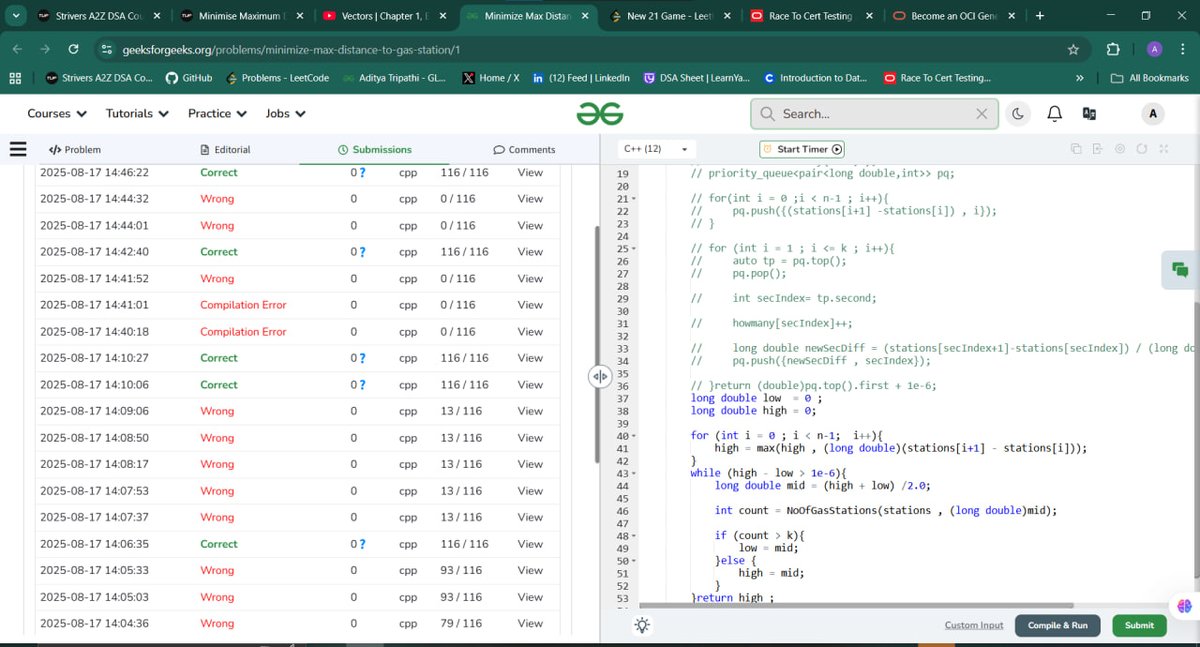 adityacs22's tweet photo. Day 16 of my #100DaysOfCode challenge!🚀
✅Problem no. --> 2620,2667 #LeetCode #JS
✅Gas Stations 3 approaches #gfg24
✅P & C revision #Aptitude
✅Storage devices #OS
✅AI Foundation (M-4) #AI
✅Git commits #GitHub
#buildinpublic #developing https://t.co/Y0h0wEz6kV