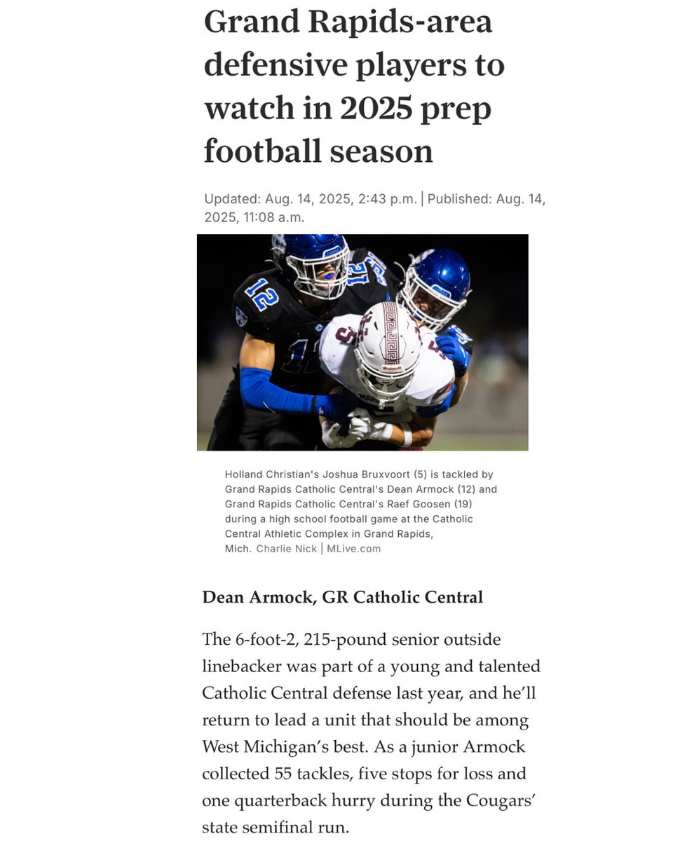 Appreciate being one of the top defensive players to watch in 2025!