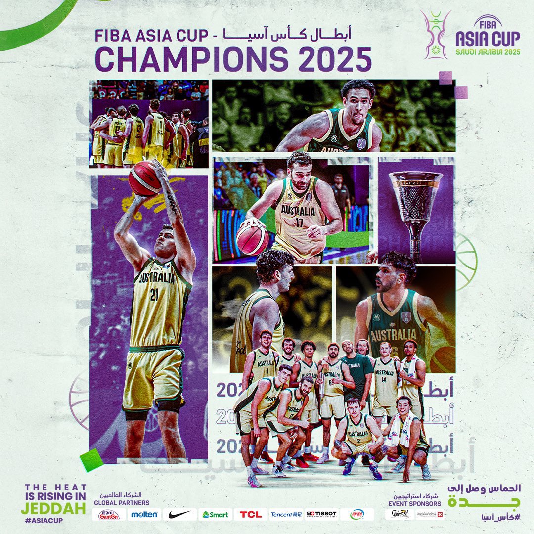 Saudi Basketball (@ksabasket) on Twitter photo 🚨🚨
🇦🇺 أستراليا 3 مشاركة = 3 بطولات
🏆 2017
🏆 2022
🏆 2025
#أهلاً_آسيا - #AsiaCup
<a href="/sbfksa/">الاتحاد السعودي لكرة السلة | Saudi Basketball</a> 🚨🚨
🇦🇺 أستراليا 3 مشاركة = 3 بطولات
🏆 2017
🏆 2022
🏆 2025
#أهلاً_آسيا - #AsiaCup
<a href="/sbfksa/">الاتحاد السعودي لكرة السلة | Saudi Basketball</a>