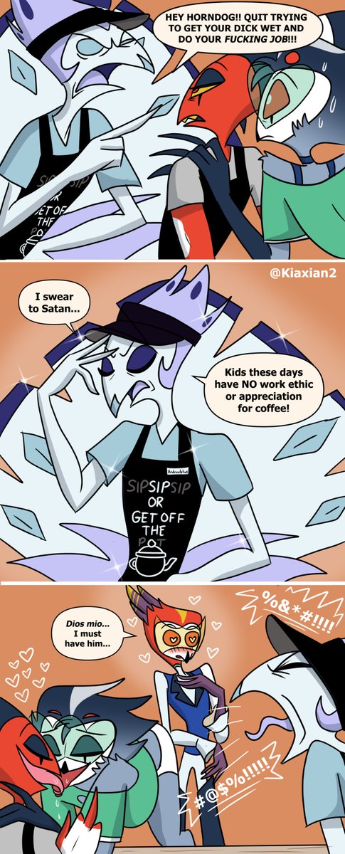 It’s always love at first sip… at Sips Sips Sips ☕️ ❤️

For <a href="/ruraljones/">Rural Jones | CEO of SIPSIPSIPS ☕6️⃣🫖6️⃣🍸6️⃣</a> #DSIYS: a Stolitz +Icyago coffee shop AU feat. Rural’s original cafe (OC)!
Congrats on the milestone Rural! 🎉 Go show some love on her lovely handicrafts, impeccable S^3 graphics, and clever wordplay!💕