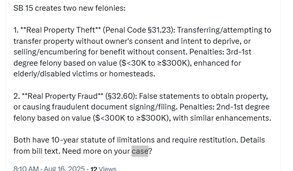 Justice For Sale? (@dharmaforsale) on Twitter photo <a href="/DallasAptGP/">Barrett Linburg</a> Not anymore as more such crimes exposed now and new law SB 15 is going to be effective in fixing this? <a href="/DallasAptGP/">Barrett Linburg</a> Not anymore as more such crimes exposed now and new law SB 15 is going to be effective in fixing this?
