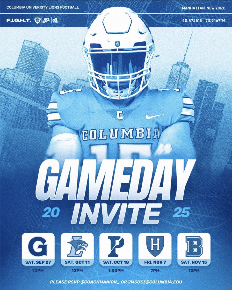 Extremely thankful for a gameday invite from <a href="/CULionsFB/">Columbia Football</a> and <a href="/CoachT_82/">Kenneth Tinsley</a>. Very excited to see Columbia Football and see what they have to offer.